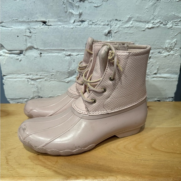 Sperry Women's Duck Boots Saltwater Boot Blush Size 6M‎ STK165269 - Picture 2 of 7